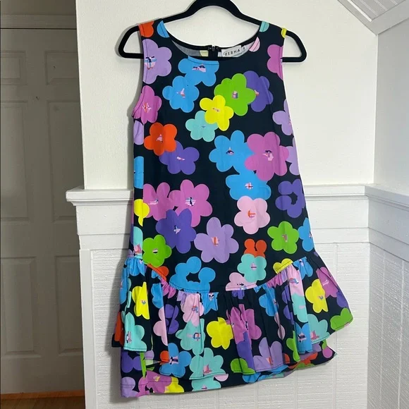 House of Perna Colorful Margie Dress Pop Bloom size Women’s XS, like new! - Picture 2 of 8